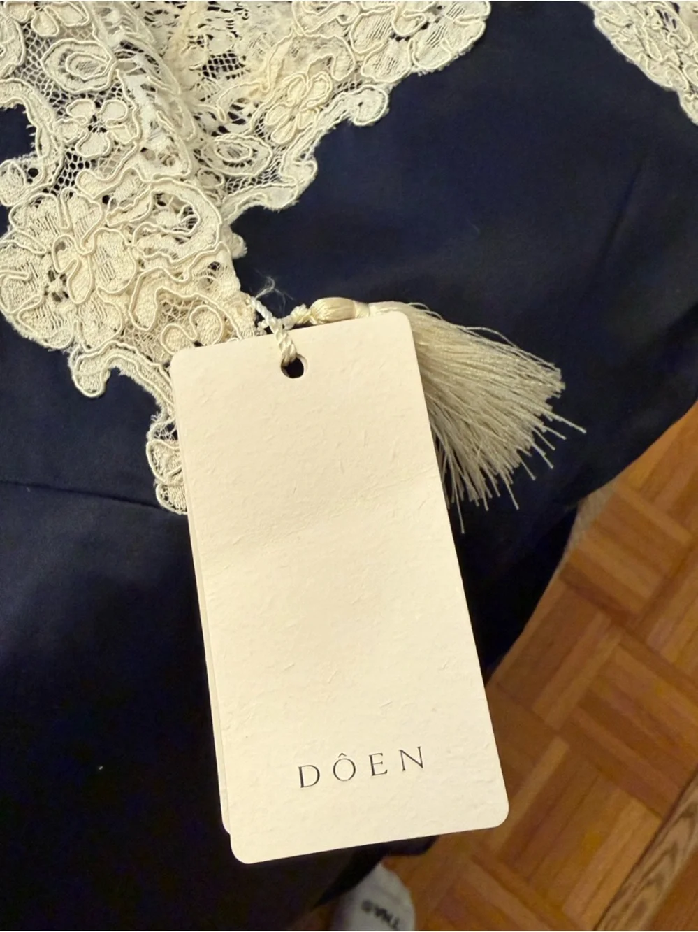 NWT Doen Obelia Dress in Navy - Picture 5 of 10
